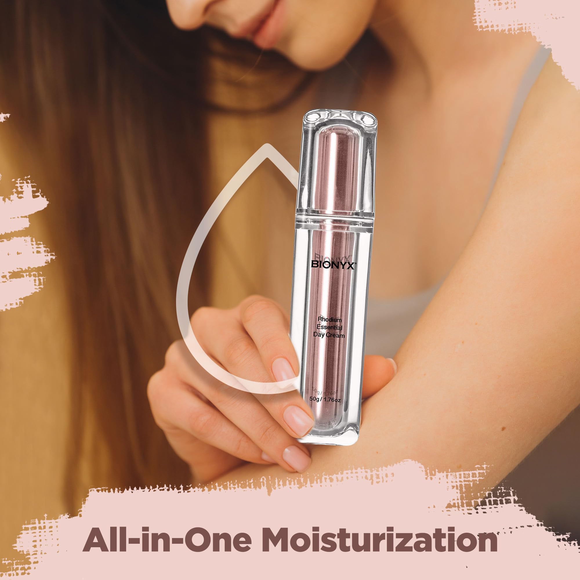 Bionyx Rhodium Day Cream for Face - Moisturizing Face Cream with Sunflower and Shea Butter - Wrinkle Cream for Face - 1.76 Fl. Oz.